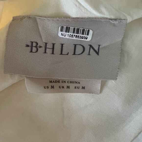 BHLDN White Ella Pearl Beaded Tweed Dress - Picture 9 of 11